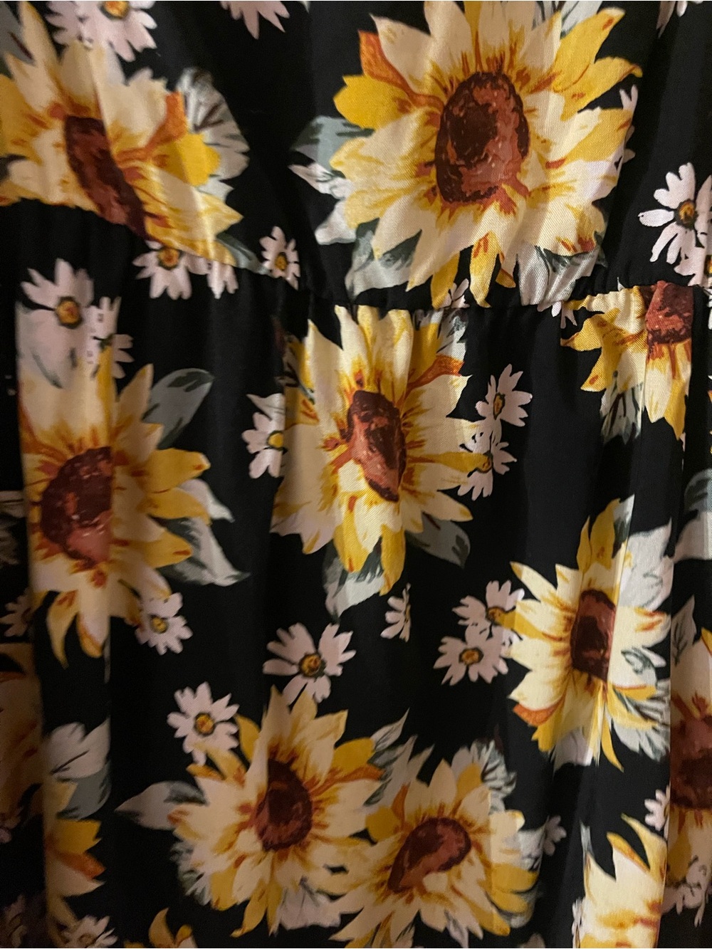 Torrid 2X Sunflower Print Knee Length Challis Dress ~ 90s Alternative Vibes - Picture 4 of 5